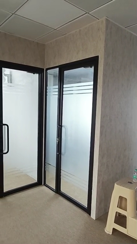 Frosted glass and wallpaper interior
